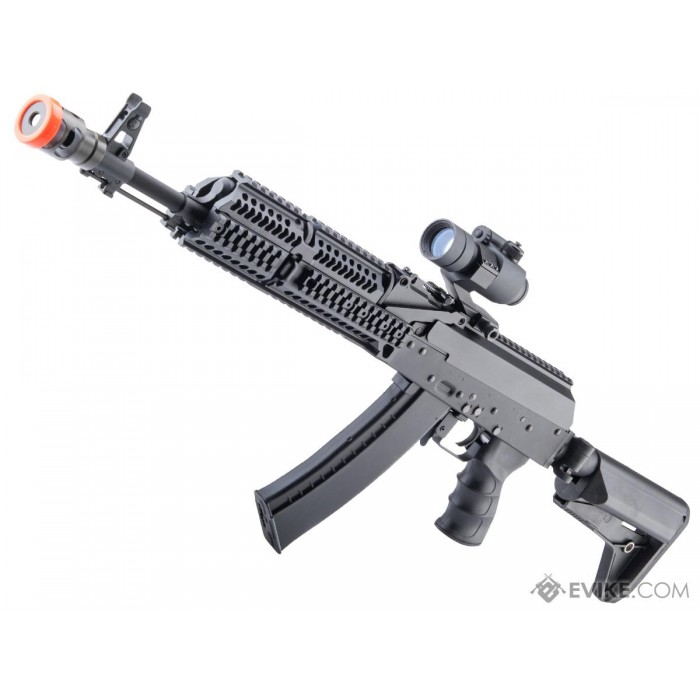 CYMA AK74 Zephyr Tactical Custom Airsoft AEG Rifle (Color: Black)