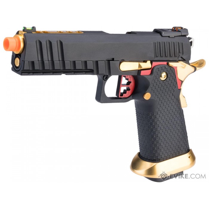 AW Custom Full Auto "Ace Competitor" Hi-CAPA Gas Blowback Airsoft Pistol (Package: Red / Green Gas / Gun Only)