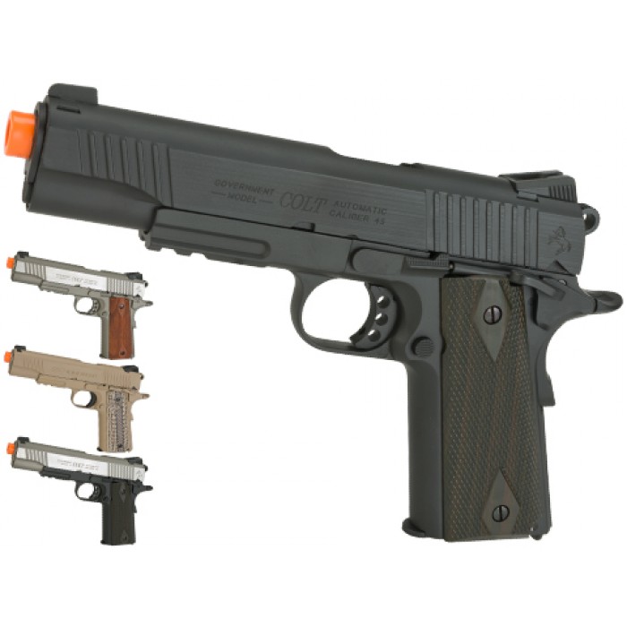 Colt Licensed 1911 Tactical Full Metal CO2 Airsoft Gas Blowback Pistol by KWC